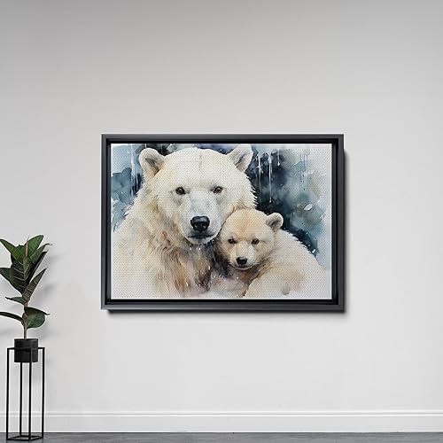 Miniatura 5 de Fox Mother Cub Prints, In The Style Of Stencil,Based, Ivory, Kids Wall Art, Kids Wall Art Display, Mom And Baby Animal Art Print, Wall Art, Wall