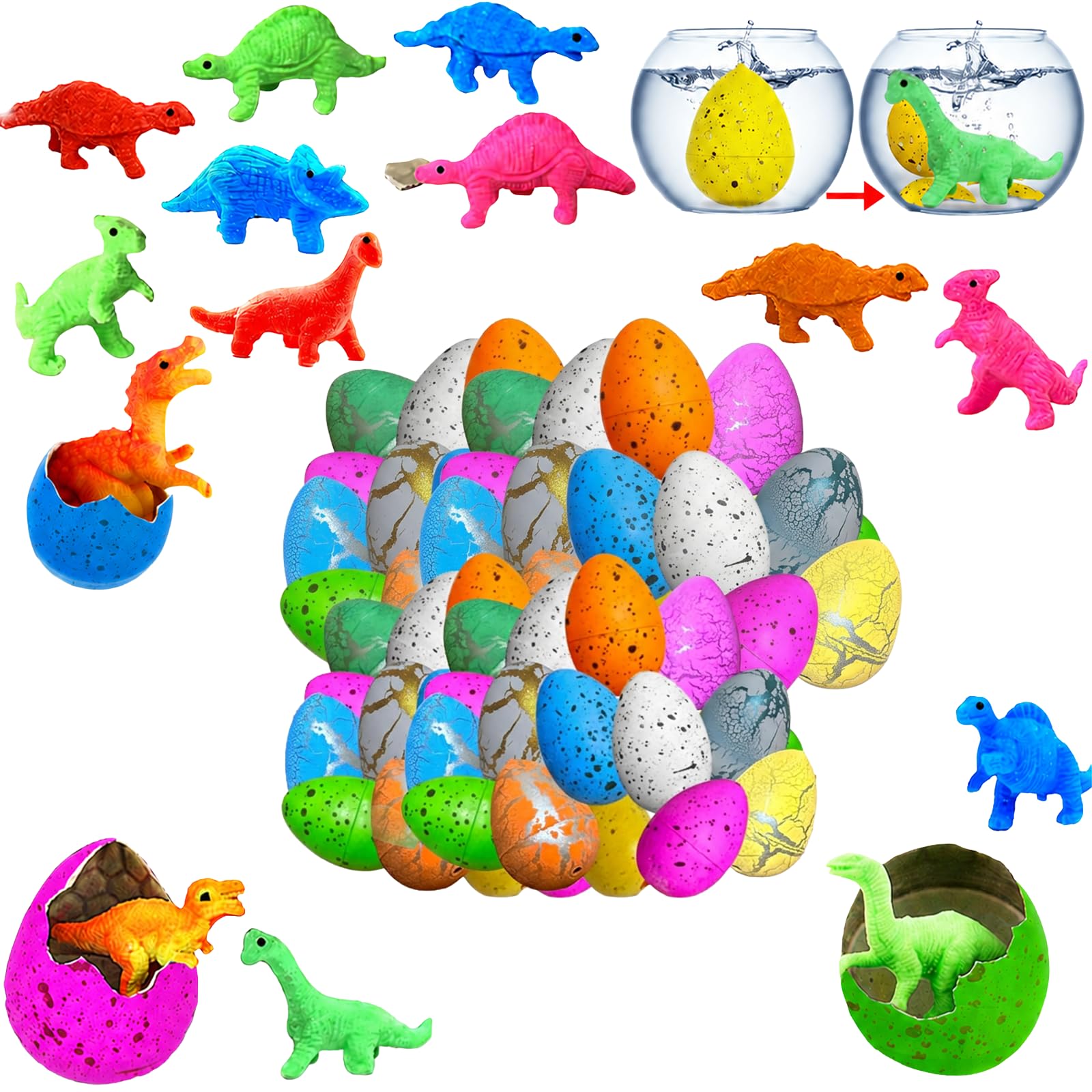 15PCS Dinosaur Egg, Educational Water Hatching Ornament for Aged 3-15, Fun Science Exploration Activity for Birthdays and Classroom Rewards, Set of 15 Dinosaur Eggs with Surprise Growing Dinosaurs-image-44