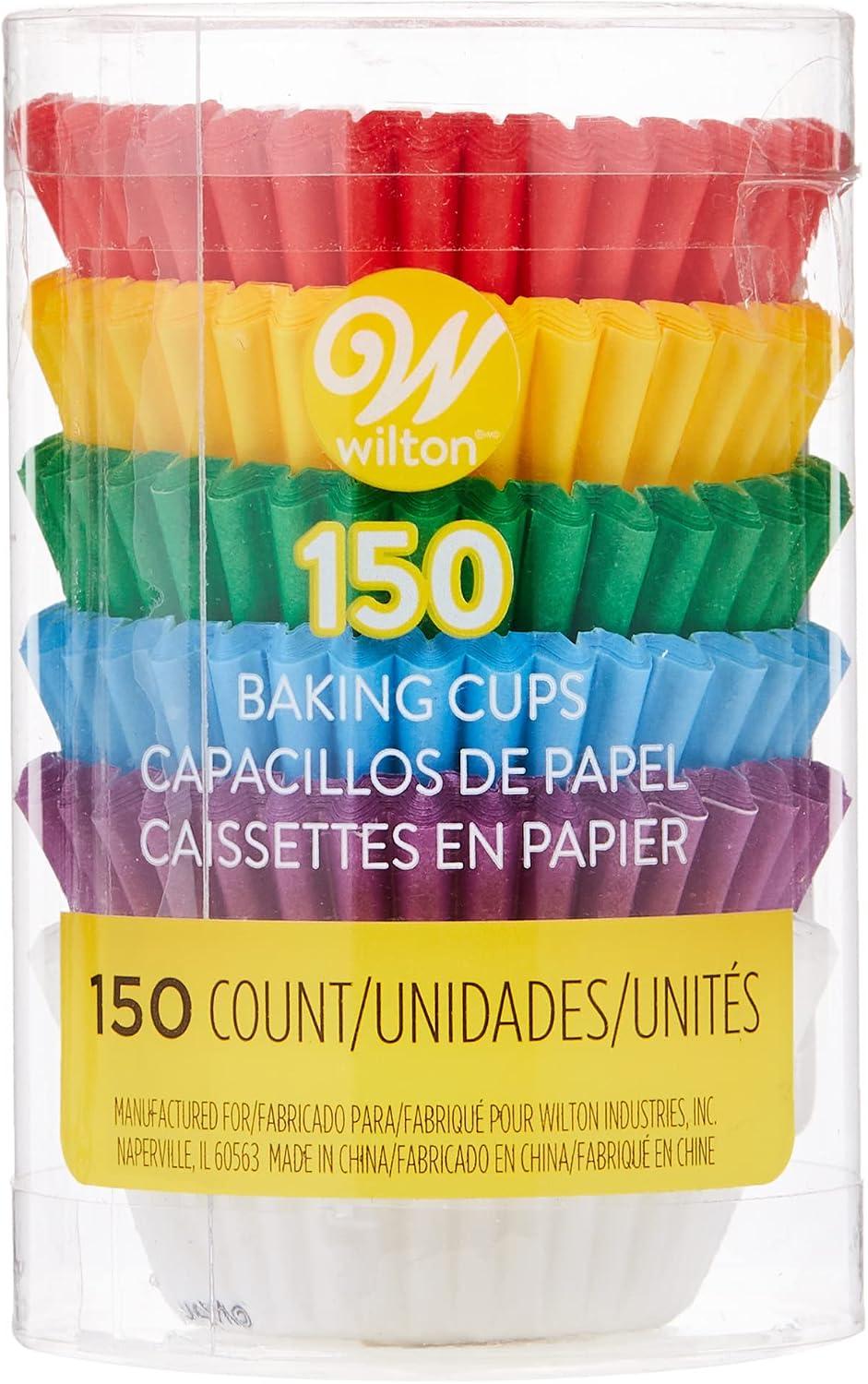 Wilton 150 Count Rainbow Mini Cupcake Liners