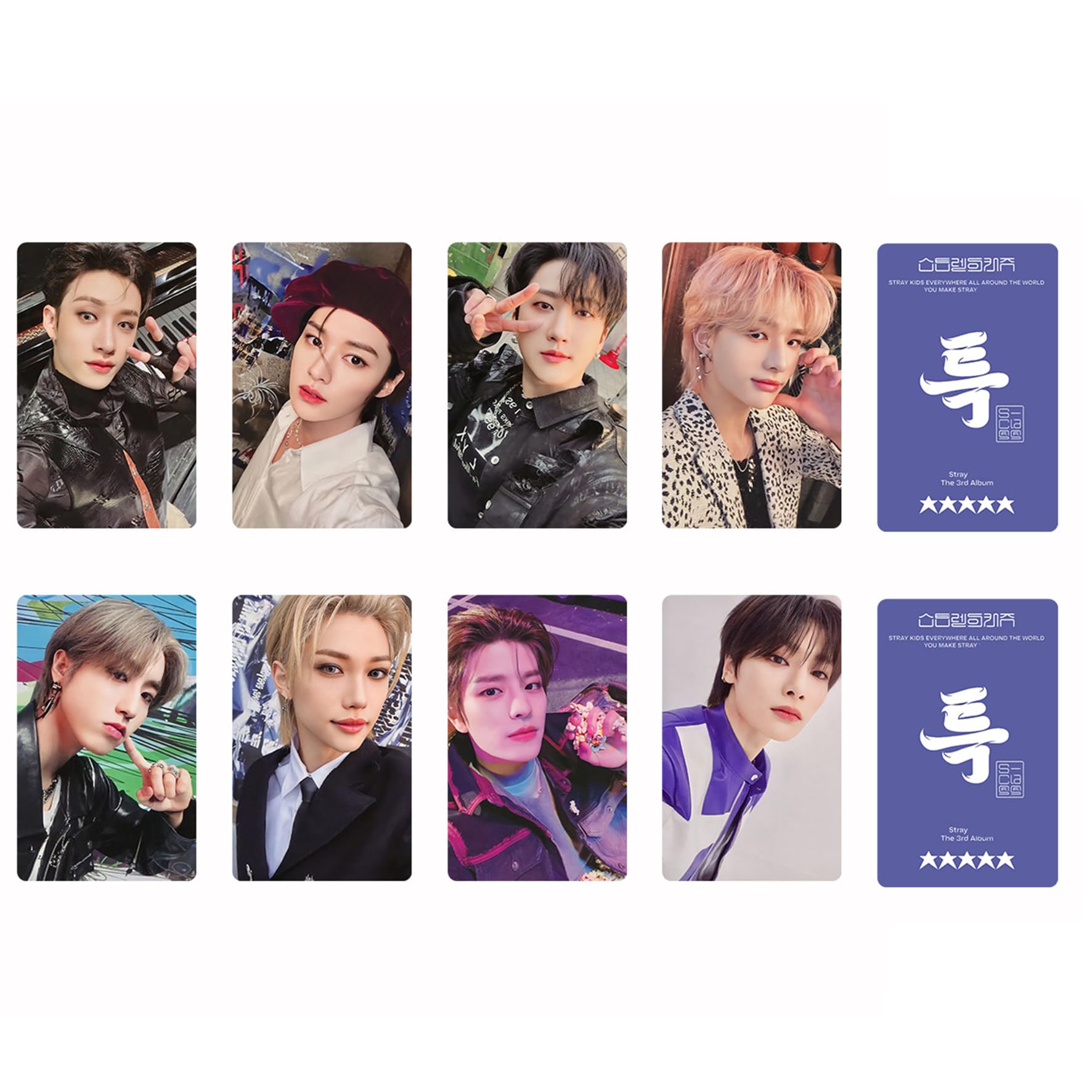 KPOP Stray Kids 5 Star Album Selfie LOMO Card SKZ Double-Sideds