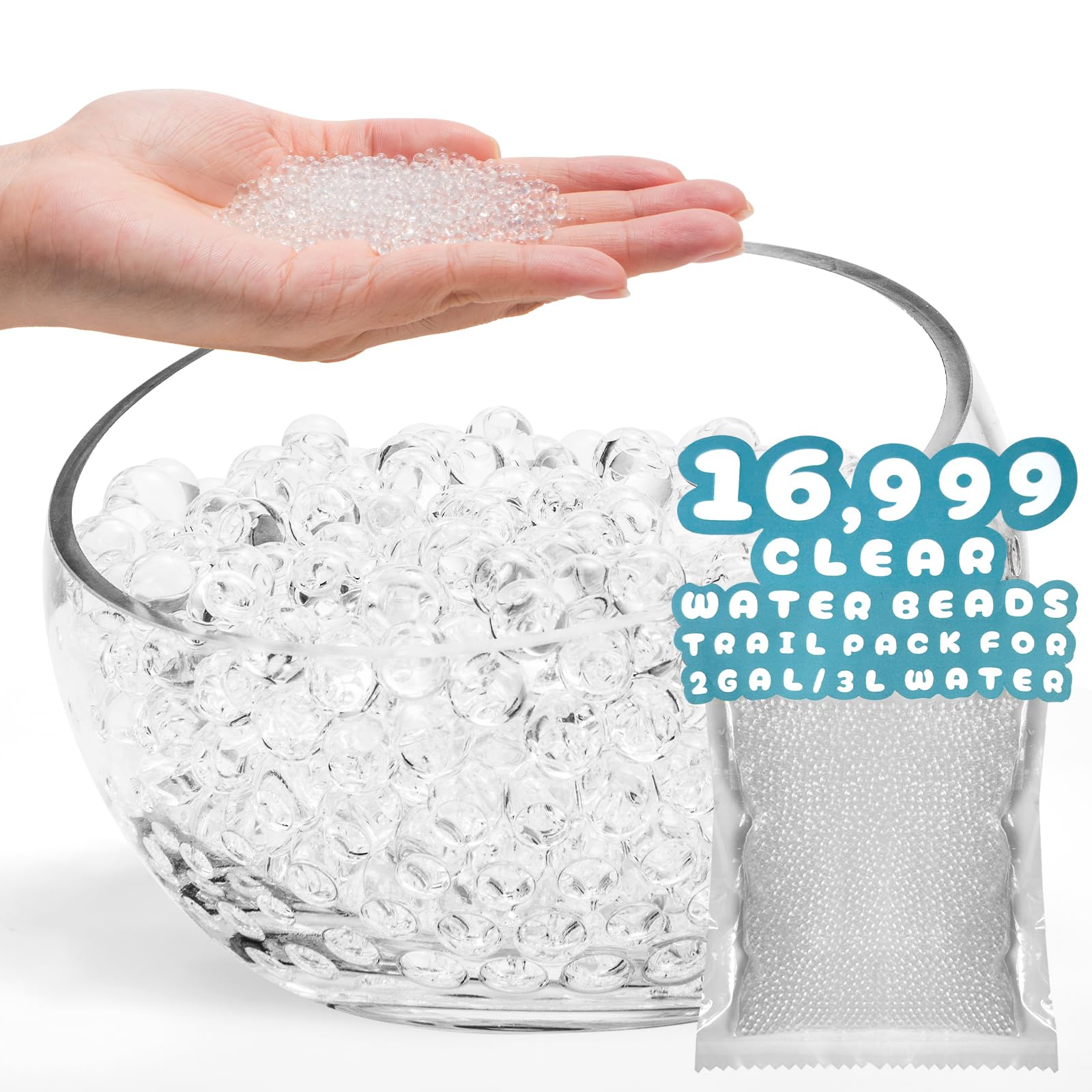 ANZON MORIES Clear Water Beads 3 Size Options Fill More Than 20 Vases, Gel Bead for Wedding Centerpiece Table Decoration, Vase Fillers |[L 12-15mm,205000 Count]