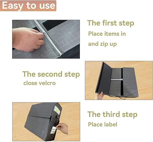 Miniatura 5 de Yermivie 4 Pack Foldable Bed Sheet Set Organizers (Queen or King Size), Sheet Organizer for Linen Closets with Window, Duvet Covers and Blankets