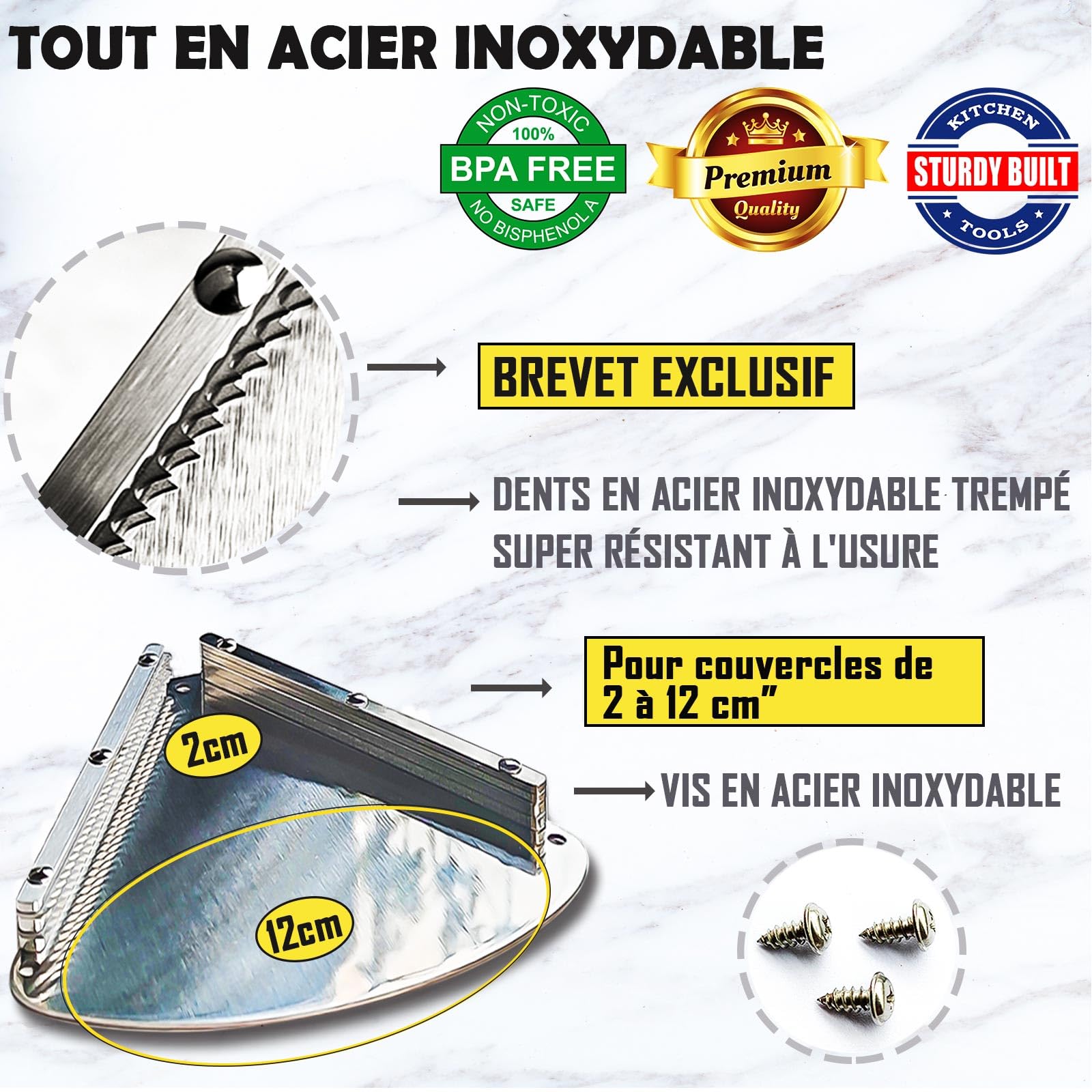 Stainless Steel Under Cabinet Jar Opener for Seniors with Weak Hands
