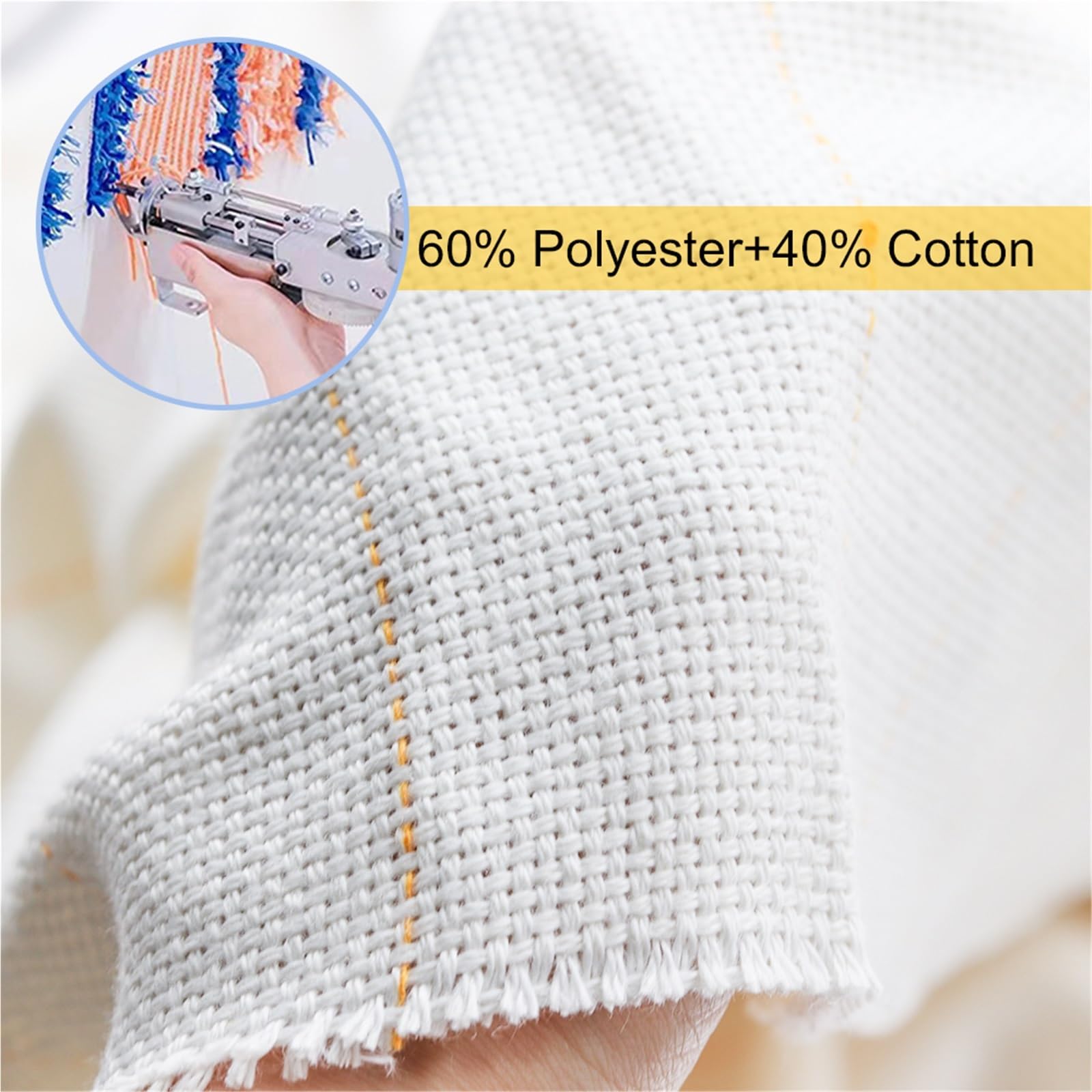 Punch Needle Stoff Punch Needle Cloth Large Overlocking Tufting With Marked Line Primary Fabric For DIY Rug-Punch(1Mx3.0M)