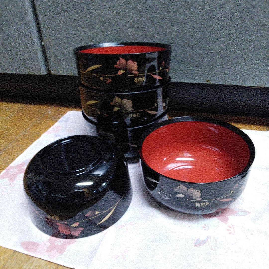 Amazon | 桂由美 どんぶり どっしり椀 多用盆 お箸 各5個組セット