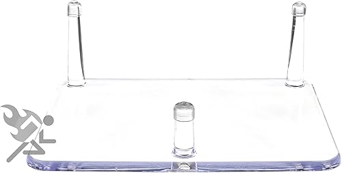 OnFireGuy Soporte de exhibición de tres clavijas de 6.25 pulgadas con protectores antiarañazos para fósiles, minerales, rocas y geodas, paquete de 3