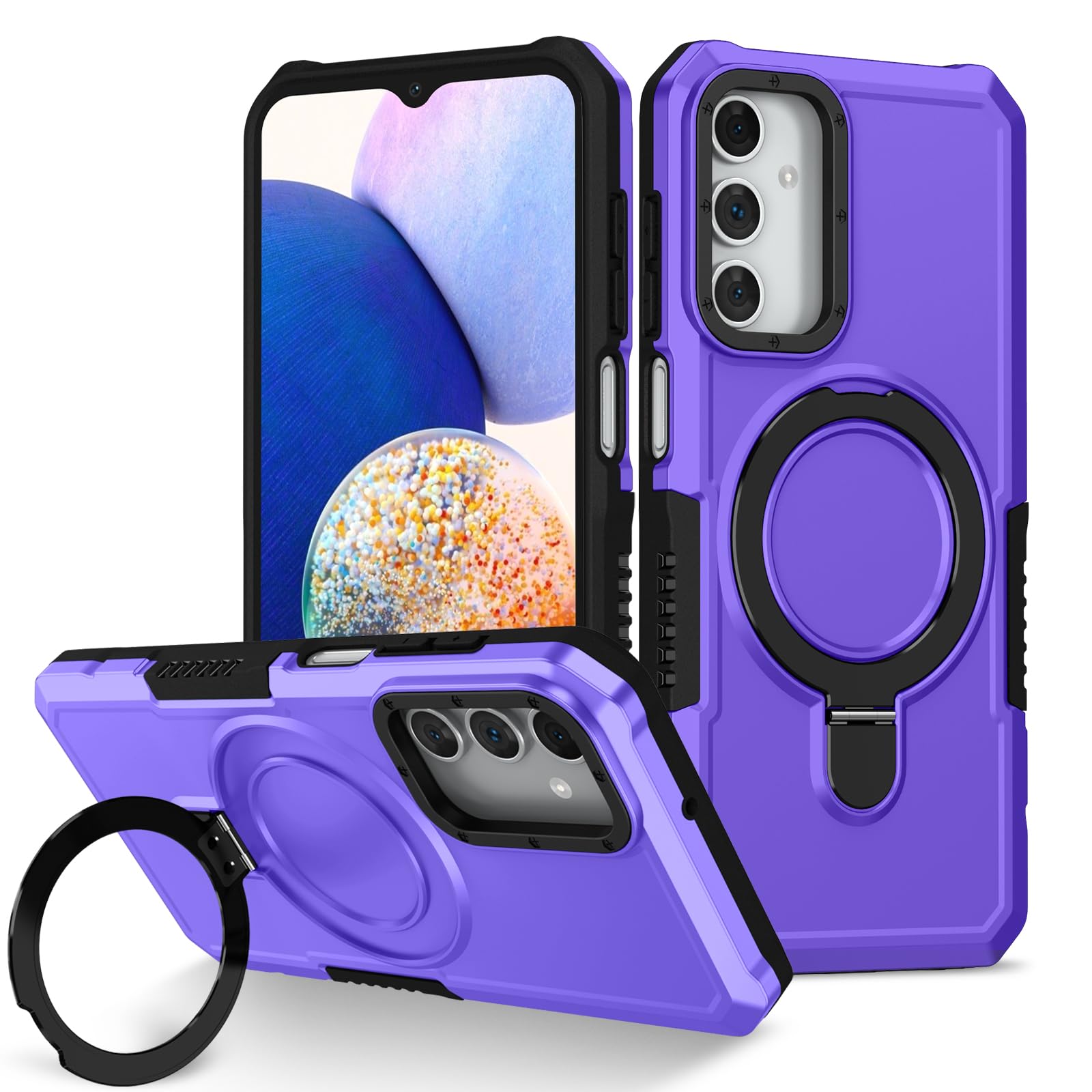 Case Compatible with The Samsung Galaxy A15 5G Case, with Rugged Shockproof Protective Cases with Kickstand, Case [Military-Grade] for Samsung Galaxy A15 5G (H)