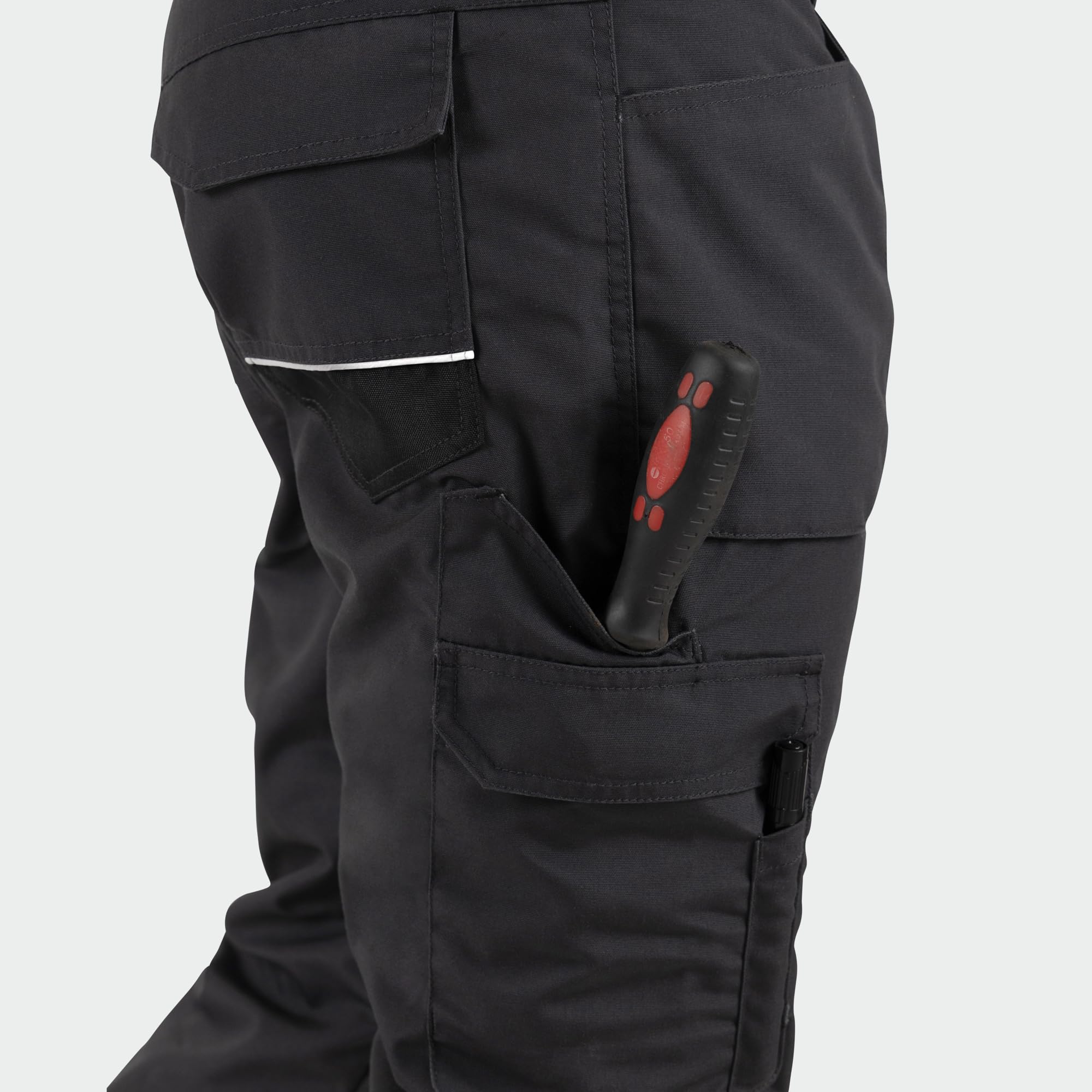Pantaloni Da Lavoro Uomo BWOLF Daytona – 97% Cotone, 3% Elastan, Con 8 Tasche, Ginocchiere E Strisce Riflettenti
