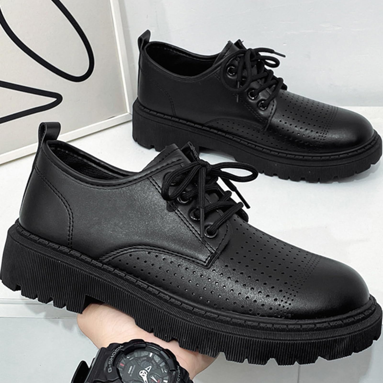 Scarpe Eleganti da Uomo con Lacci | comode, in Pelle, Antiscivolo, Classica, Oxford, Festa, Formali, Ufficio, sposa