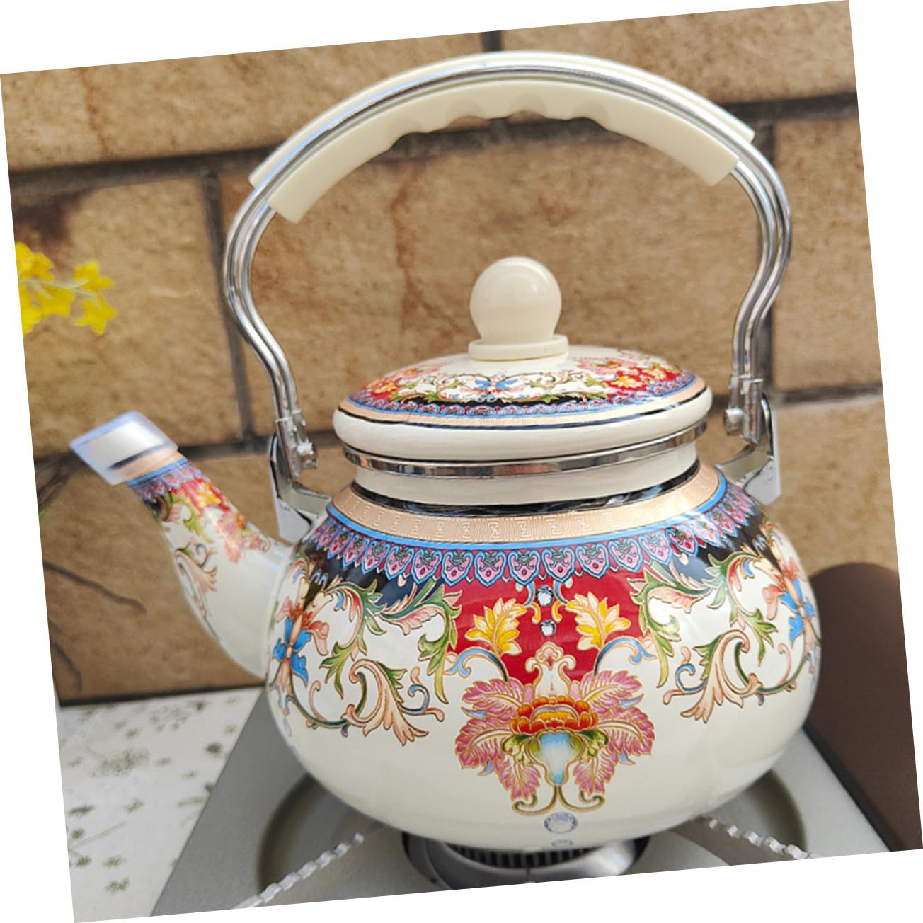 Tetera de Esmalte 2, 4 L de Acero Inoxidable para Cocina