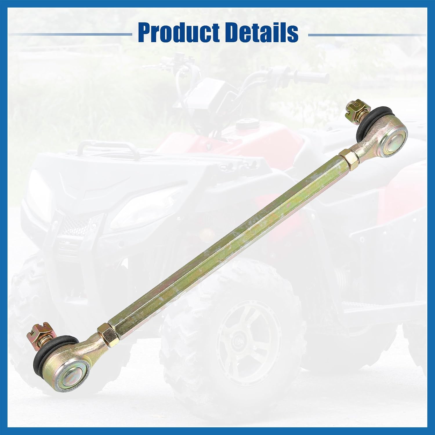 22cm 8.66" Steering Tie Rod Ball Joint Tie Rod Assembly Fit for 50cc 70cc 90cc 110cc 125cc 150cc 200cc 250cc ATV Four Quad - Pack of 1 Item Replacement