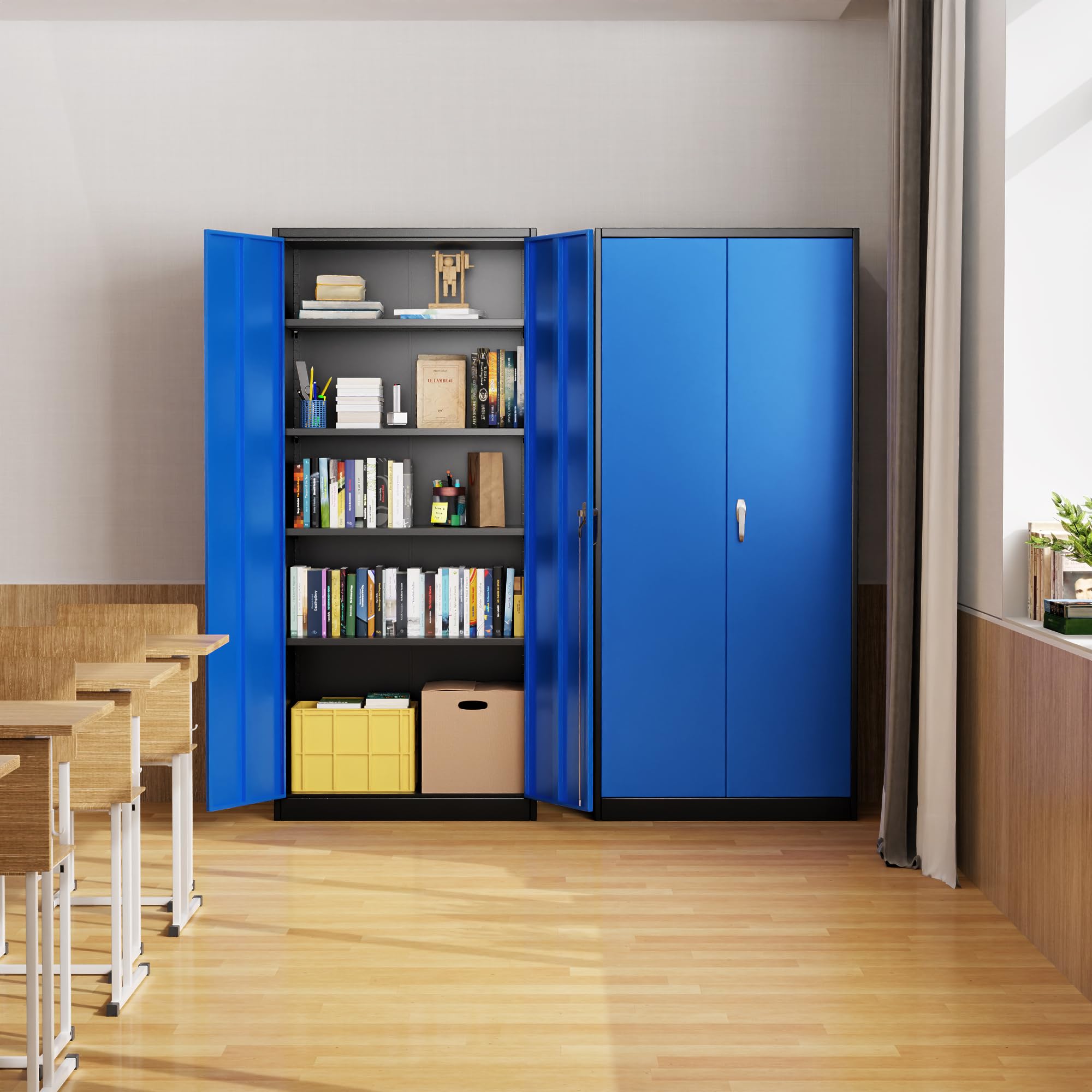 SUPEER 90cm H Archiefkast, metalen kast met 2 in hoogte verstelbare