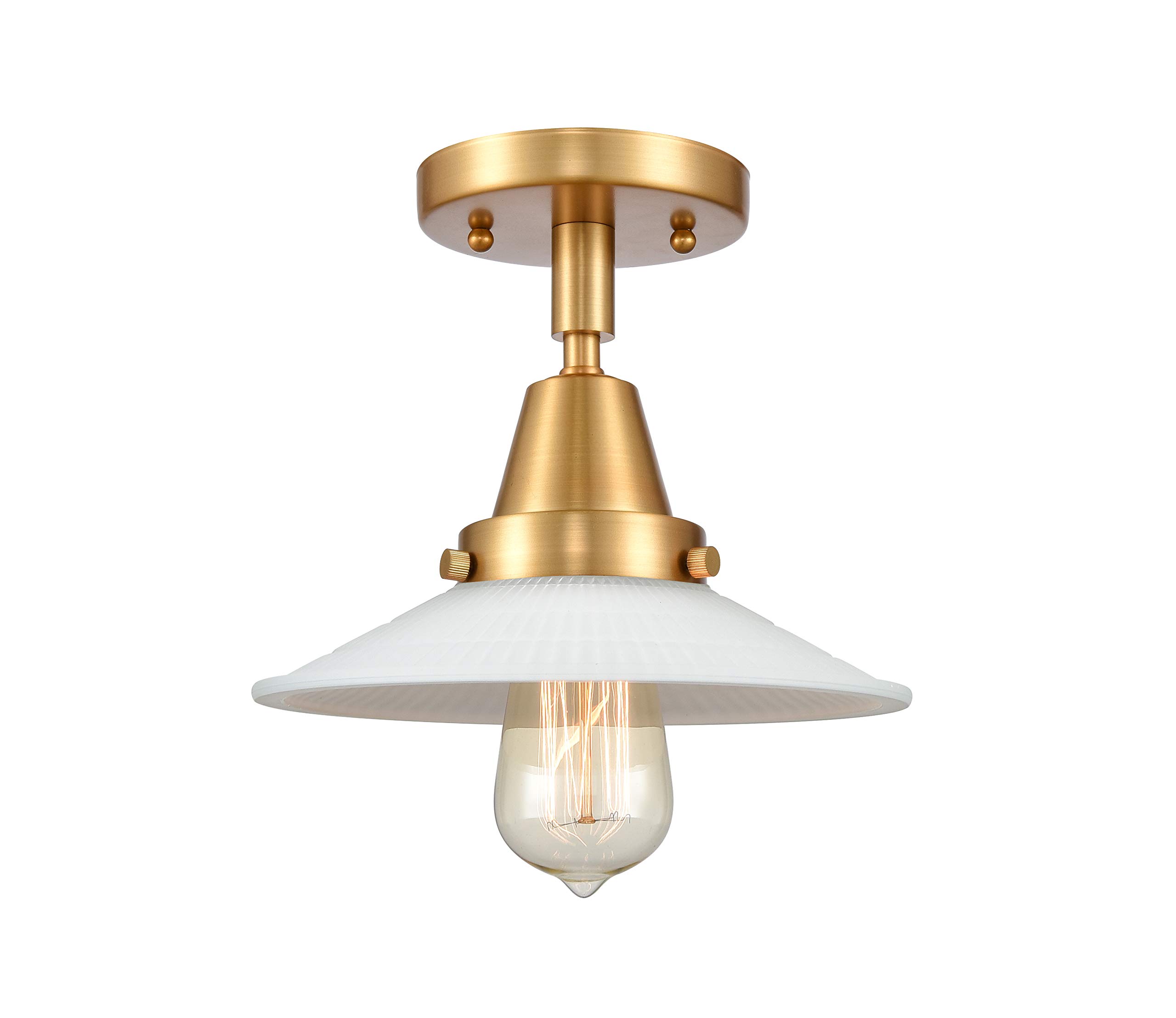 Innovations 447-1C-SG-G1 One Light Flush Mount from Franklin Restoration Collection, Gold