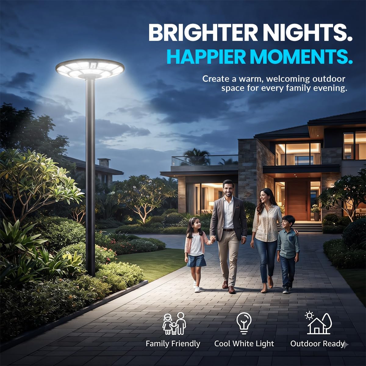 Hardoll 500W Solar UFO Light - Waterproof Garden LED -4