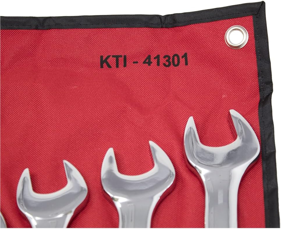 K Tool International 41301 SAE Combination Wrench Set for Garages and Repair Shops, Polished Chrome, 5/16", 3/8", 7/16", 1/2", 9/16", 5/8", 11/16", 3/4", 13/16", 7/8", 15/16", 1", 12 Piece