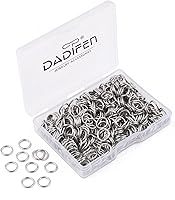 Vista 17 de 300 anillos de acero inoxidable 304 de calibre 18 de 0.394 in para suministros de fabricación de joyas