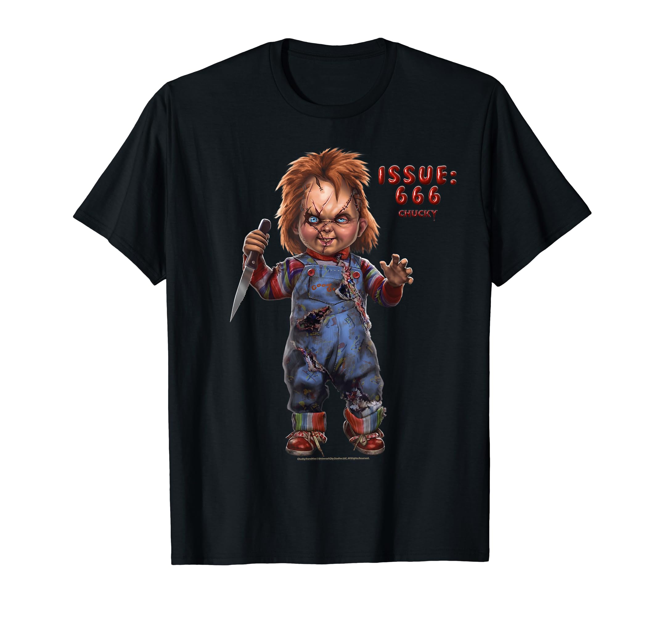 Amazon | チャッキー Issue: 666 Tシャツ | Tシャツ・カットソー 通販