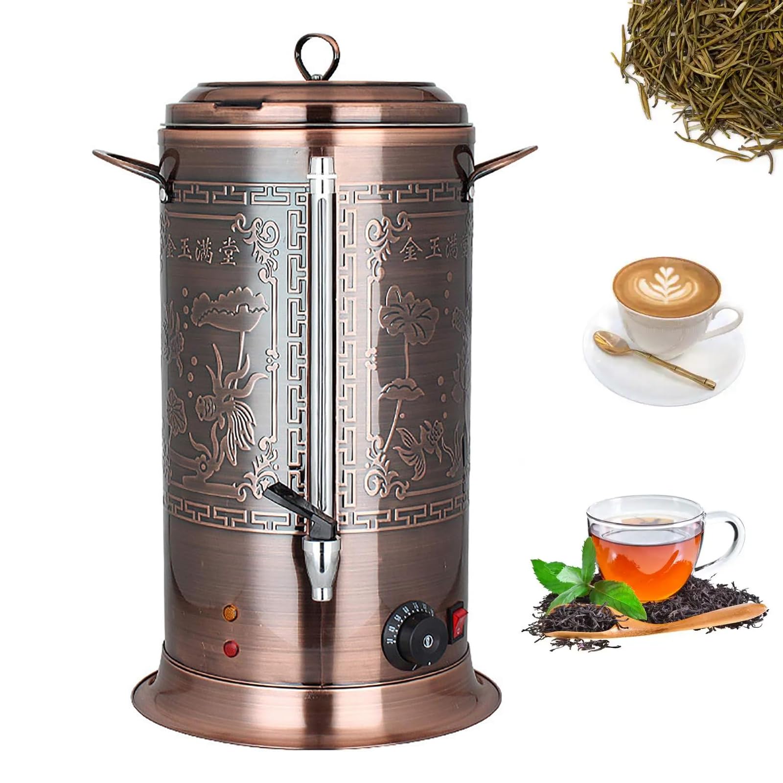 TYH Hervidor De Agua para Hostelería, Tetera Comercial De Acero Inoxidable con Indicador De Nivel De Agua Y Control Automático De Temperatura, para Uso Doméstico Y De 20L