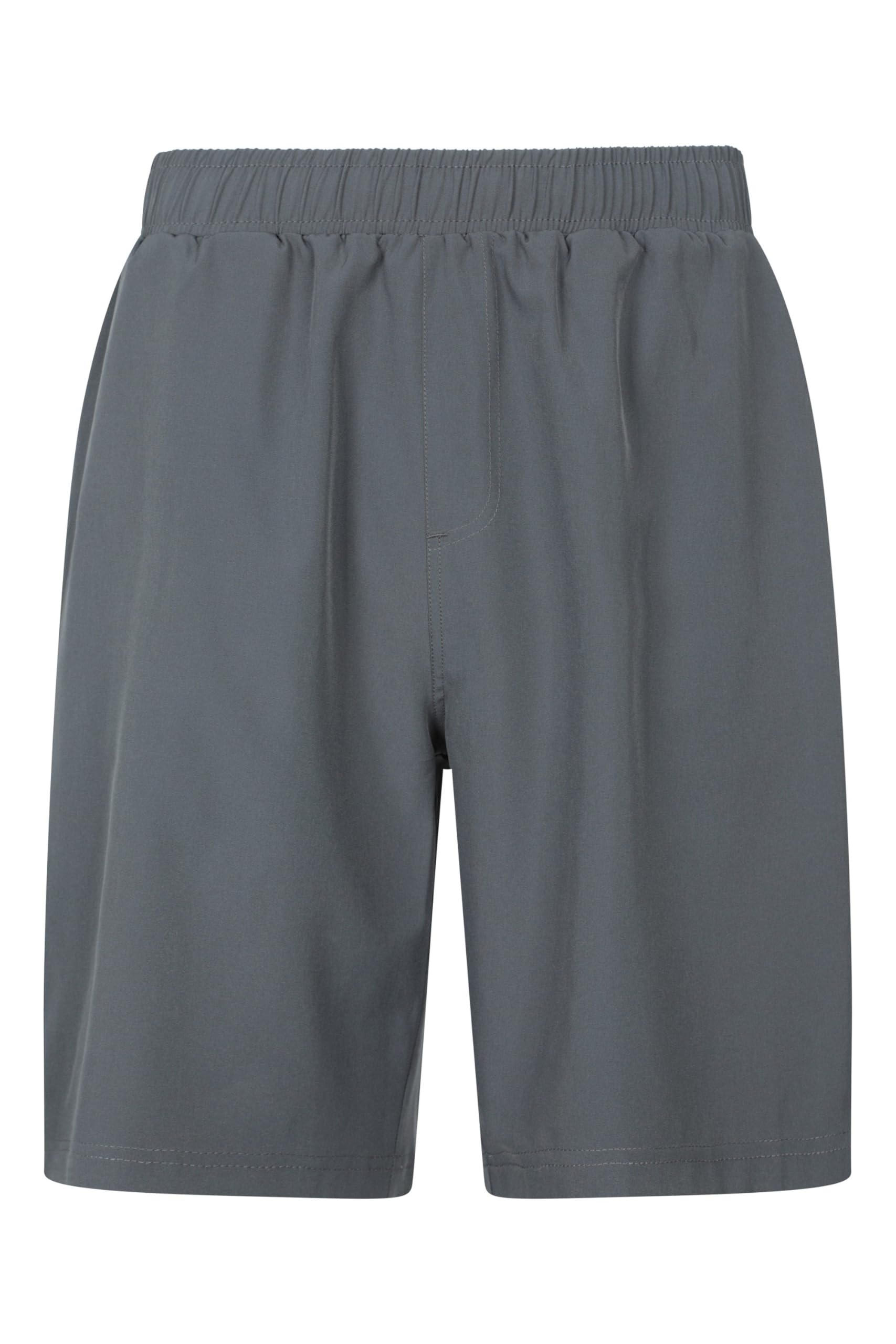 Mountain Warehouse Men's Charcoal Hurdle Running Shorts - Lightweight, Quick Wick, Elastic Waistband Pants, Mesh Pockets - For Spring Summer, Cycling, Hiking, Gym Medium
