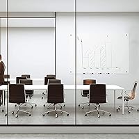 Vista 68 de J&J worldwide Glass Whiteboard Yearly Calendar - 35" X 47" Large Wall Whitrboard - White Board Dry Erase Planner for Wall Home, School, Office