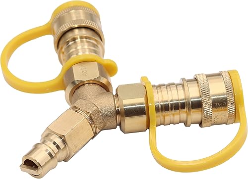 Miniatura 7 de METER STAR Adaptador de conexión rápida de gas natural de 38 pulgadas, adecuado para propano, gas natural, parrilla de gas natural Weber, generador,