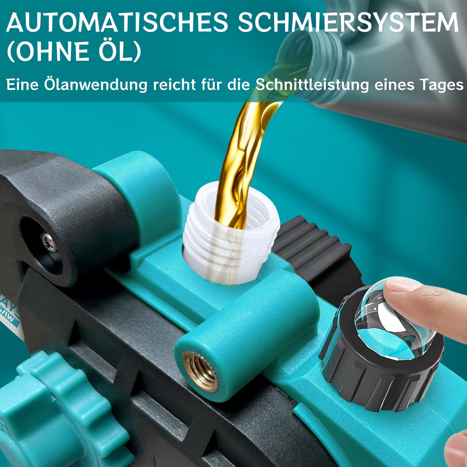 Mini Kettensäge mit Akku 8000mAh, 8-Zoll & 6-Zoll Mini Kettensäge Elektro mit Automatischer Öler und 2 * 4000mAh Bürstenlose Handkettensäge Akku für Gartenscheren Astschere Holzschneidenz