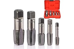 5-Piece 1/4 Pipe Tap Set for Precision Threading