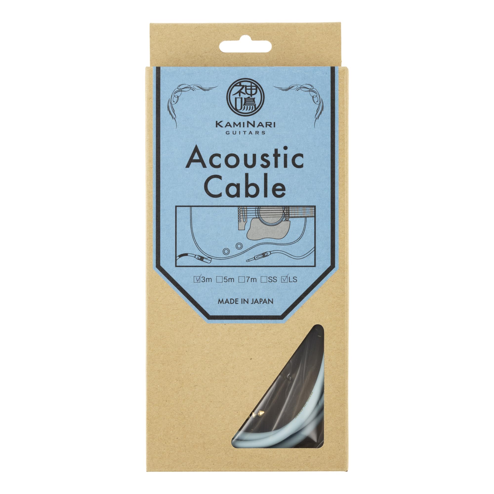 ケーブル・シールド KAMINARIGUITARS AcousticCable 3m K-AC3LS Amazon | KAMINARI GUITARS ギターシールド Acoustic Cable 3m