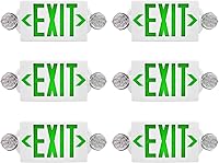 Vista 1 de AKT LIGHTING Combo de luz LED de emergencia y señal de salida, señal de salida verde, luz de salida de emergencia certificada UL, lámparas