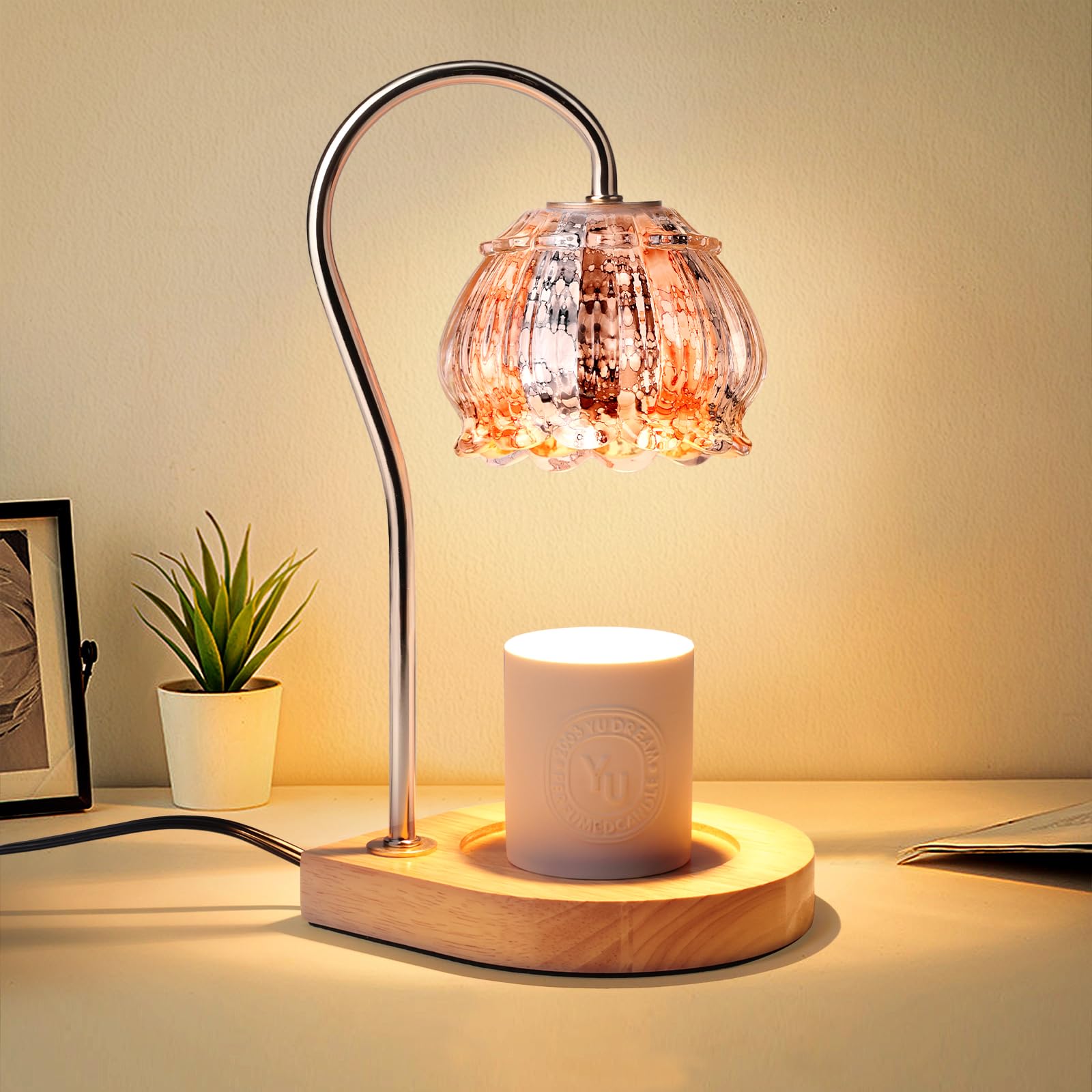 Amazon.com: Gr8Gardens Dimmable Flower Candle Warmer Lamp with