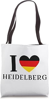 I Love Hearts Heidelberg German City Germany Flag Tote Bag