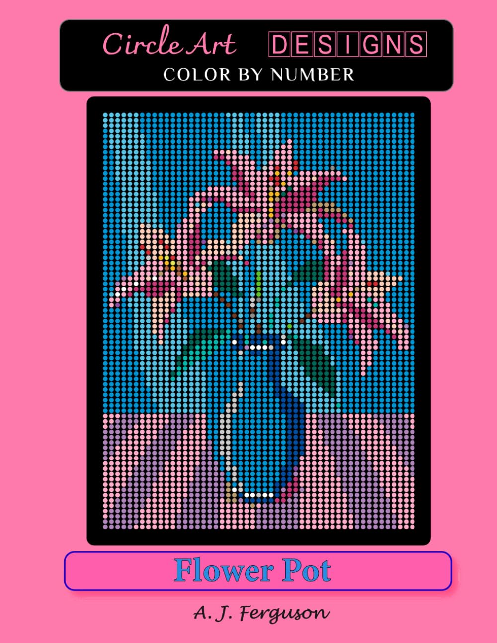 Flower Pot Color by Number Book - Premium paper
