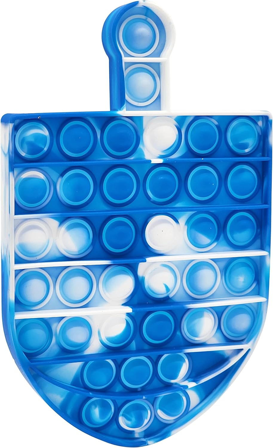 The Dreidel Company Menorah & Dreidel Set Poppit, Pop Fidget Toy Dreidel Menorah Popper Set (Blue & White, Single Set)