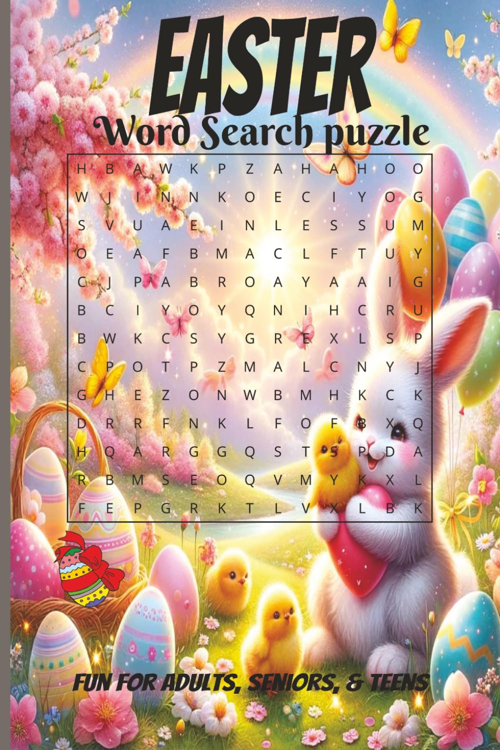 Easter Word Search Puzzle: Easy puzzle for adults and children of all ages, fun for the whole family, take with you when you travel. Makes a great present.