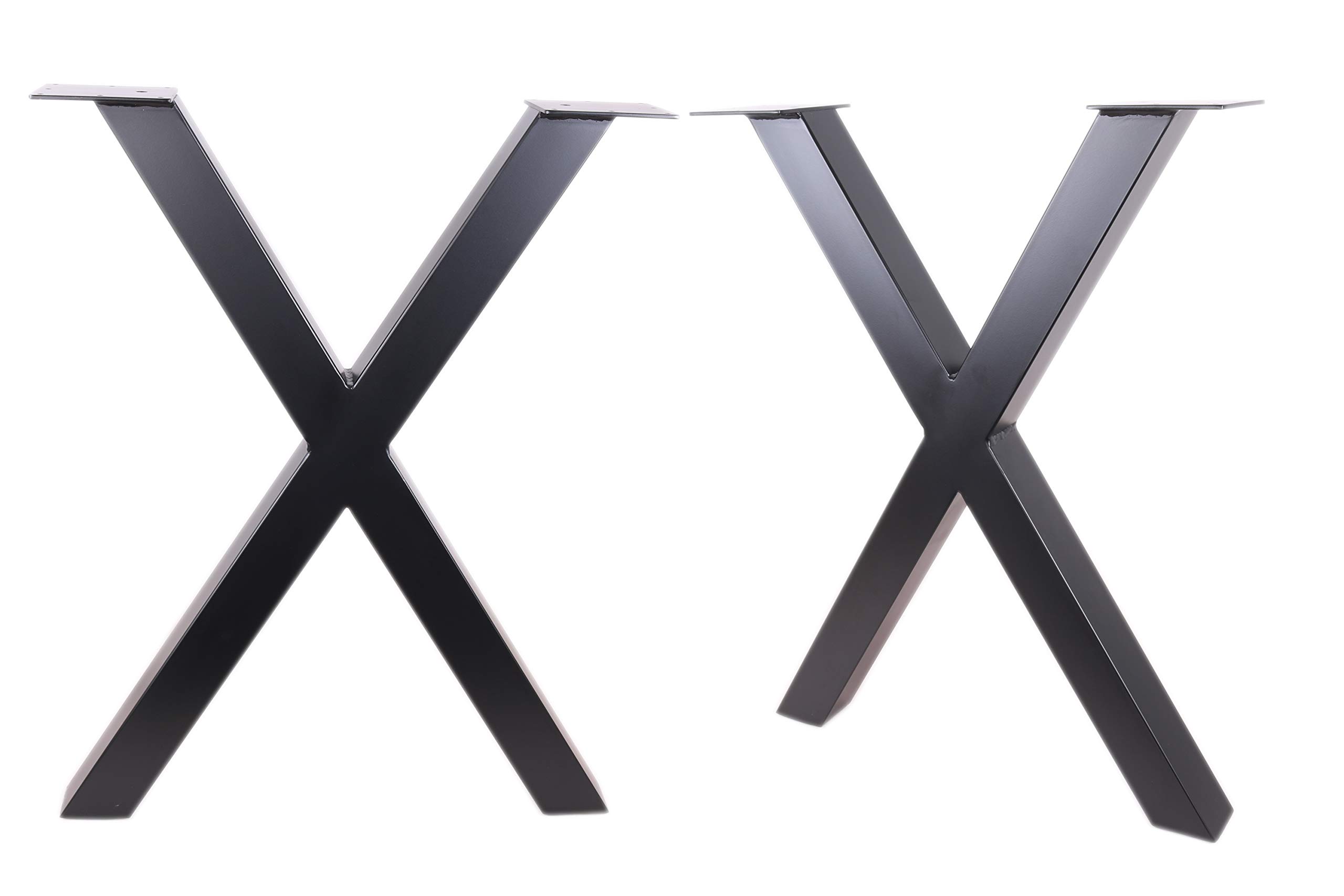 Buy ECLV 28"H x 24'' W Dining Table Legs, XShaped Steel Table Legs