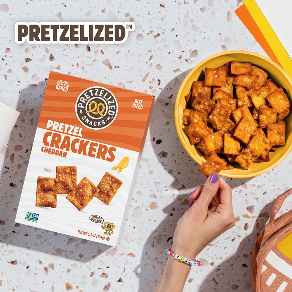 Pretzelized, Cheddar Pretzel Crackers, 6.5 Ounce thumbnail 4