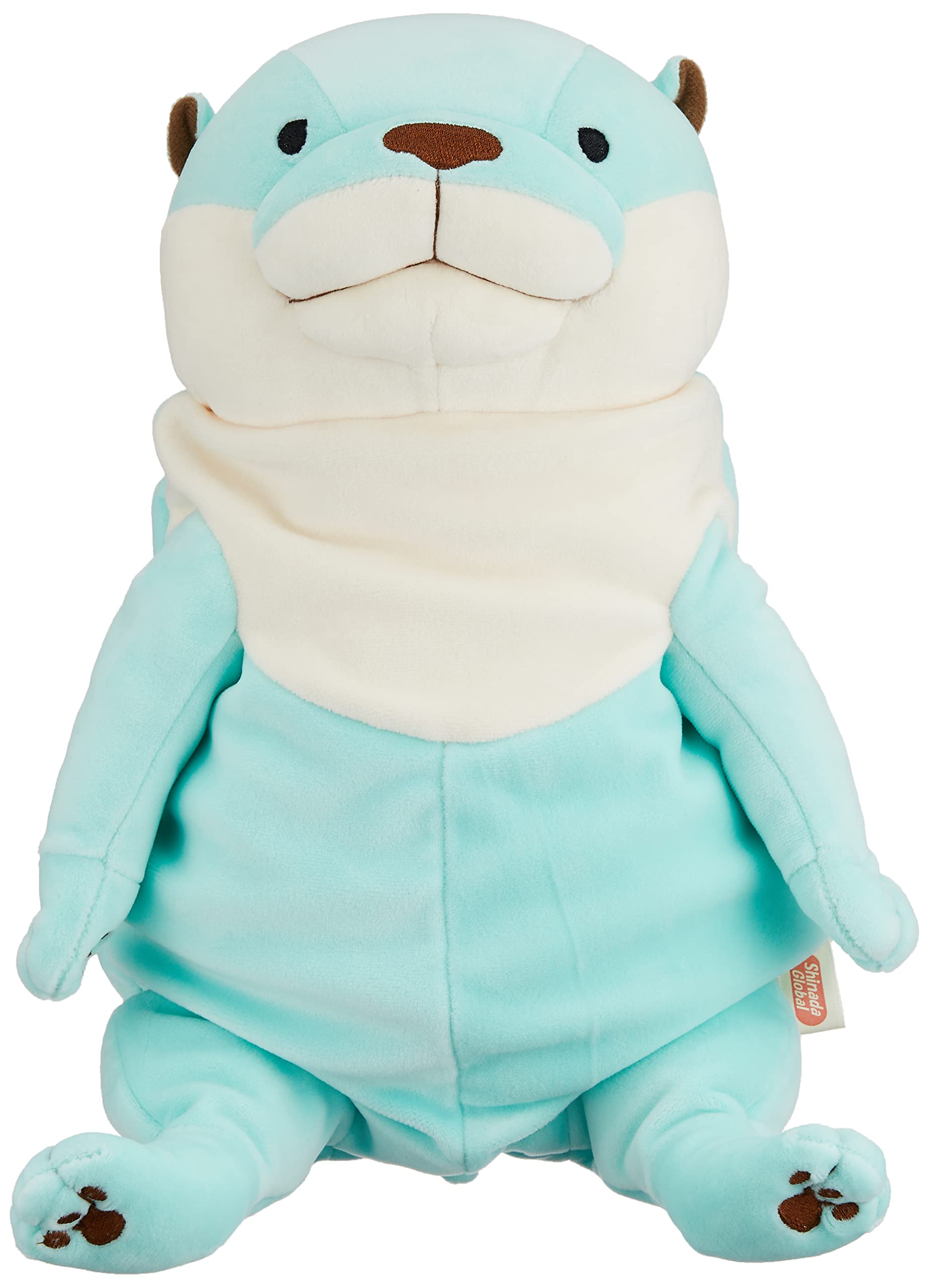 Shinada Global Mochi Otter Plush Large 11.8in Pastel Mint Stuffed Animal
