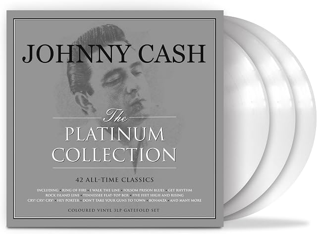 The Platinum Collection -Johnny Cash (Vinil Branco) por Johnny Cash, capa do álbum