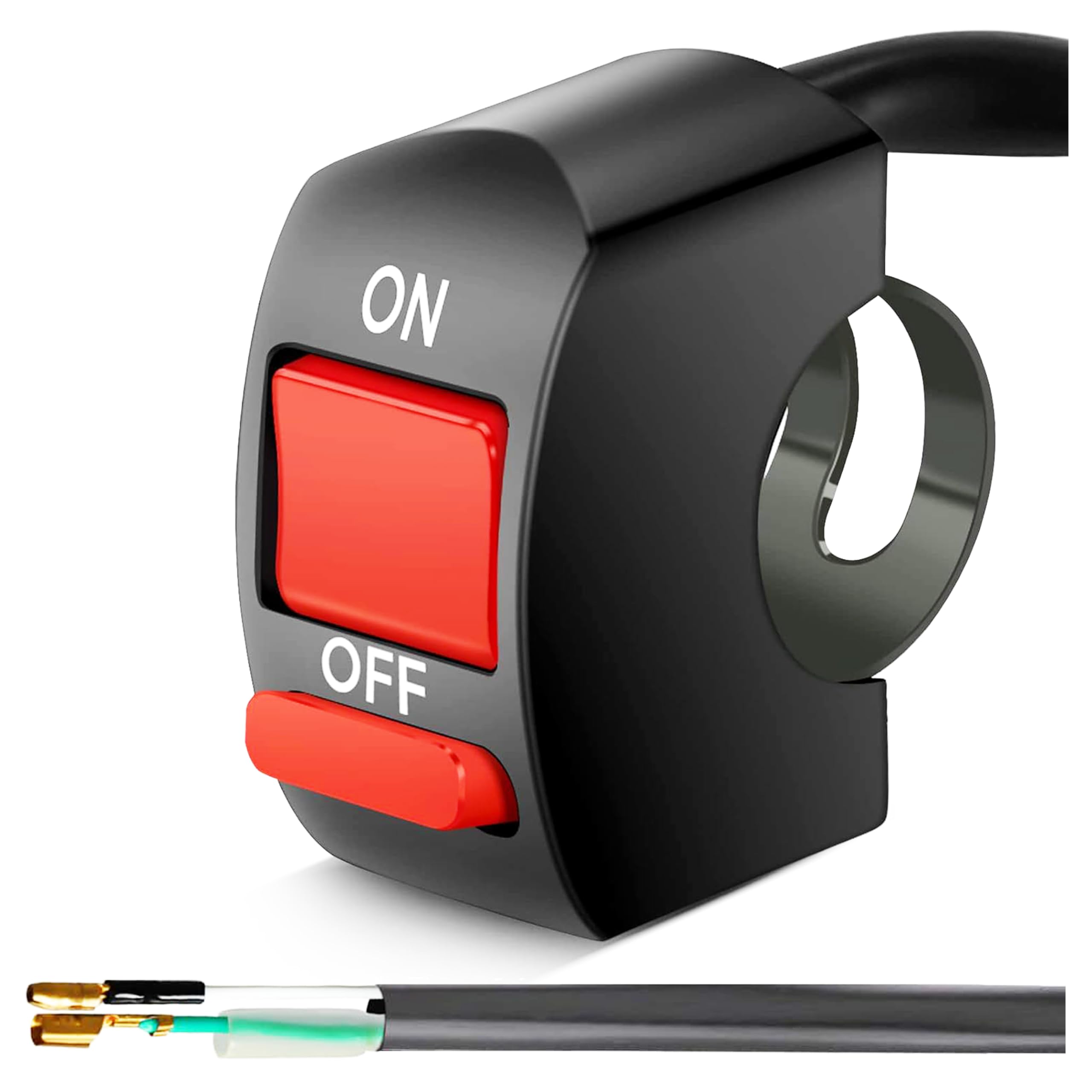 NIKAVI Accident Hazard Light Double Control Switch Button, Handle Bar Switch Button for Bike (MS13) + NKVKC-picture-20