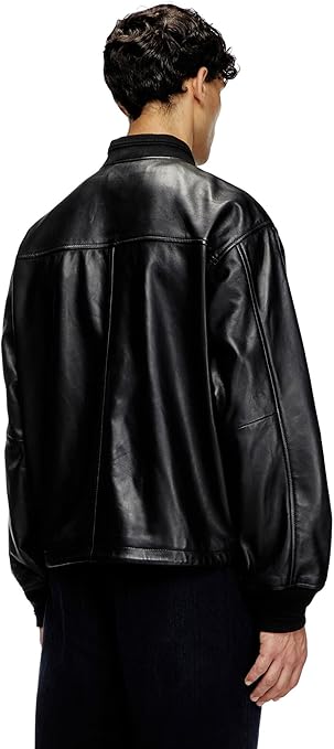 値下げ DIESEL ハーフレザー ジャケット J-AKE ジャケット｜ブラック｜ウィメンズ｜DIESEL