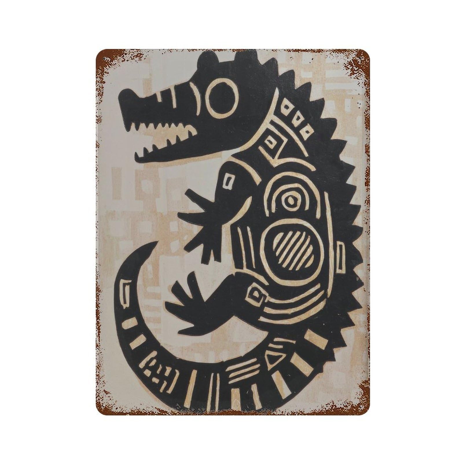 xiaoxiaoshen Traditional Mexican Crocodile1 Wall Decor Art Metal Tin Poster Modern Home Decor Art Home Bar Shop Decorations Vintage Sign 40x30cm