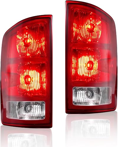 PAANLOK OE Red Tail Lights for 2002-2006 Dodge Ram 1500 & 2003-2006 Ram 2500/350