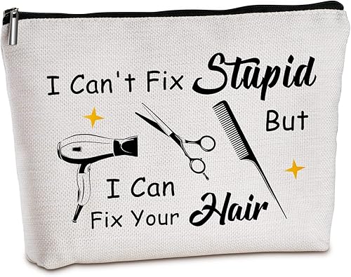 Hair Stylist Gifts for Women Zipper Travel Makeup Bag Barber Bag Hairdresser Gifts Ideas Hairdresser Bag Personalized Gifts for Hairdresser Barber