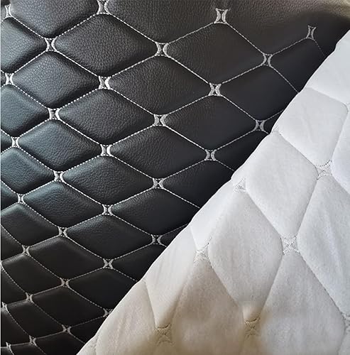 LANOBA Tela de vinilo de espuma acolchada de piel sintética con respaldo de esponja gruesa, cabecero de tapicería para automóvil, 39 x 60 pulgadas,