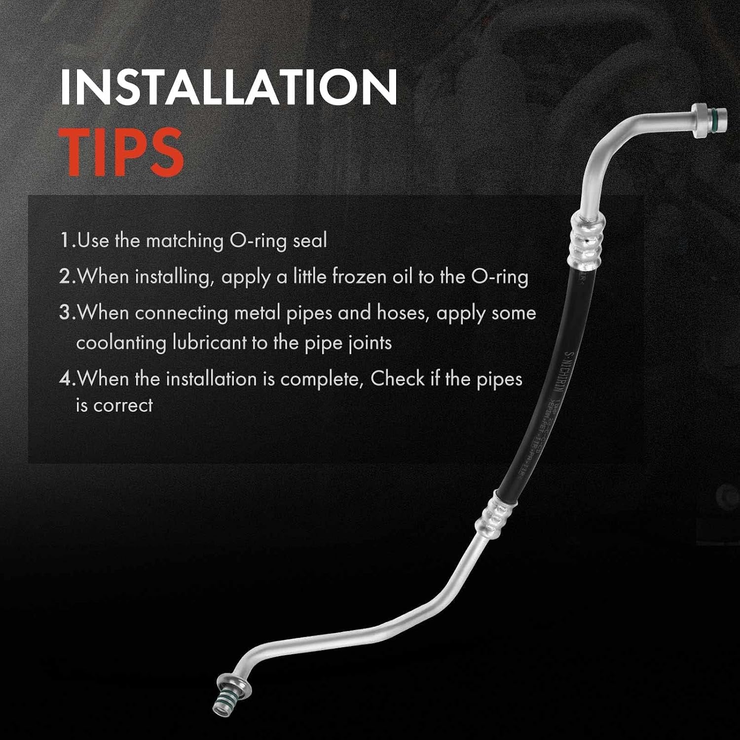 A-Premium A/C Discharge Line Hose Assembly Compatible with Infiniti QX70 2014, FX35 2009-2012, FX37 2013, 3.5L 3.7L, DOHC, Petrol, Compressor to Condenser