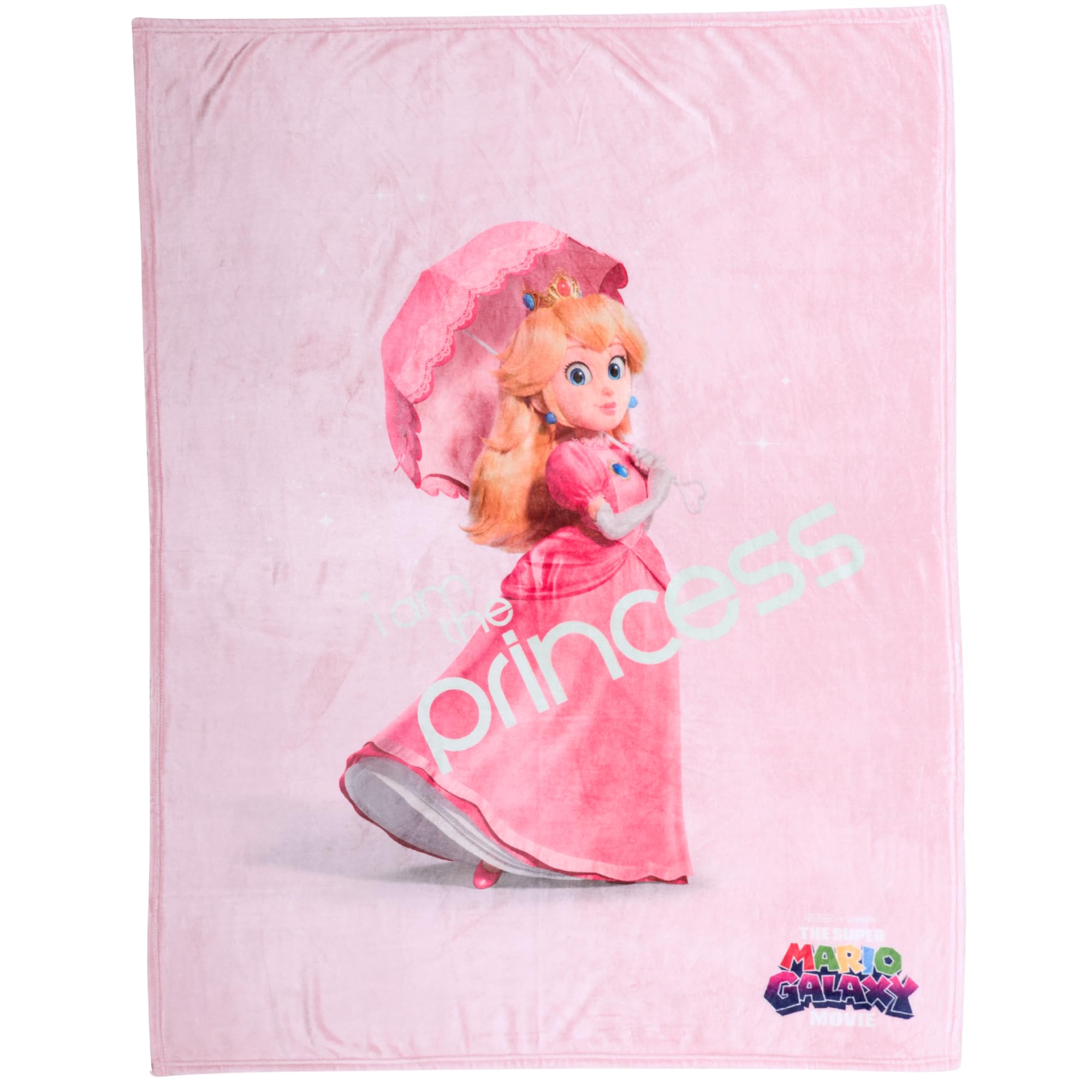 Franco The Super Mario Galaxy Movie - Princess Peach The Super Mario Galaxy Movie Throw Blanket, Princess Peach, Soft Cozy Decorative Blanket For Couch, Bed, Or Gaming Room (100% Officially Licensed Product) Collectibles