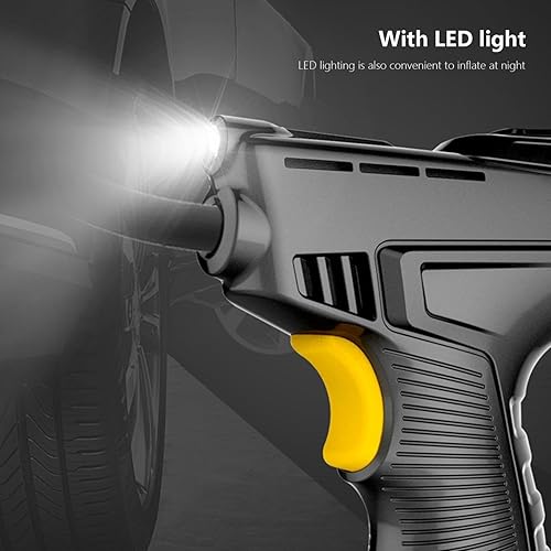 Miniatura 4 de Inflador de neumáticos portátil, compresor de aire, bomba de aire, bomba de neumático de coche de mano, 12 V CC, 150 PSI, medidor de presión