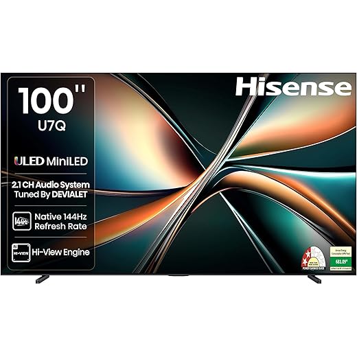 Hisense U7Q 4K Smart QLED Mini LED TV 253 cm