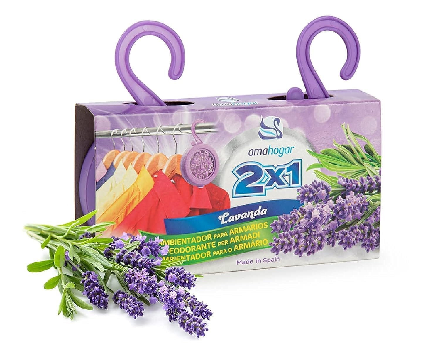 Air Freshener Cabinet, Drawers, Clothes, Long Lasting Hanging Aromatizer, Natural Home Fragrances, Eliminates Bad Smells, Moth Deodorant, Pack of 2 (Lavender)