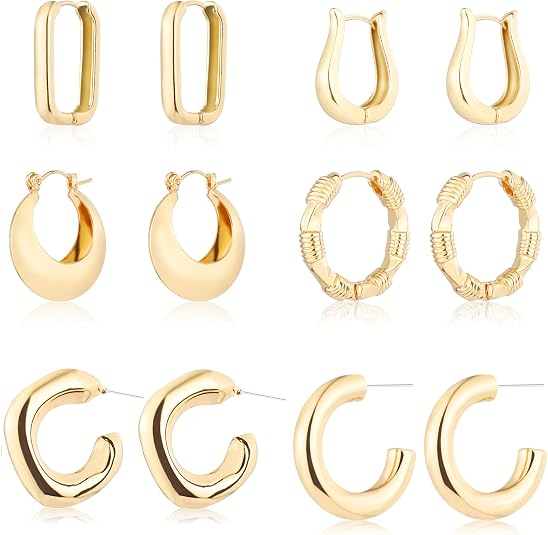 Gold huggie hoops